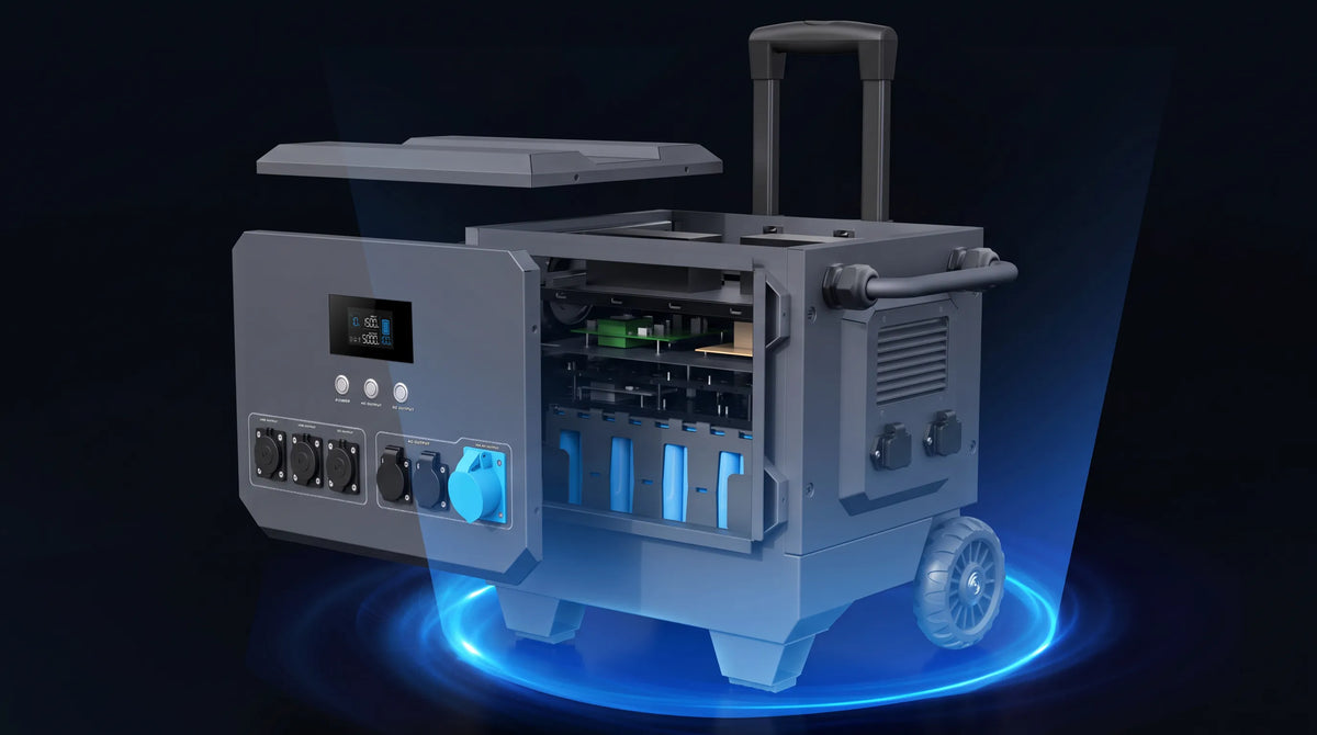 iFORWAY M5002 LiFePO4 portable power station internal battery and component structure