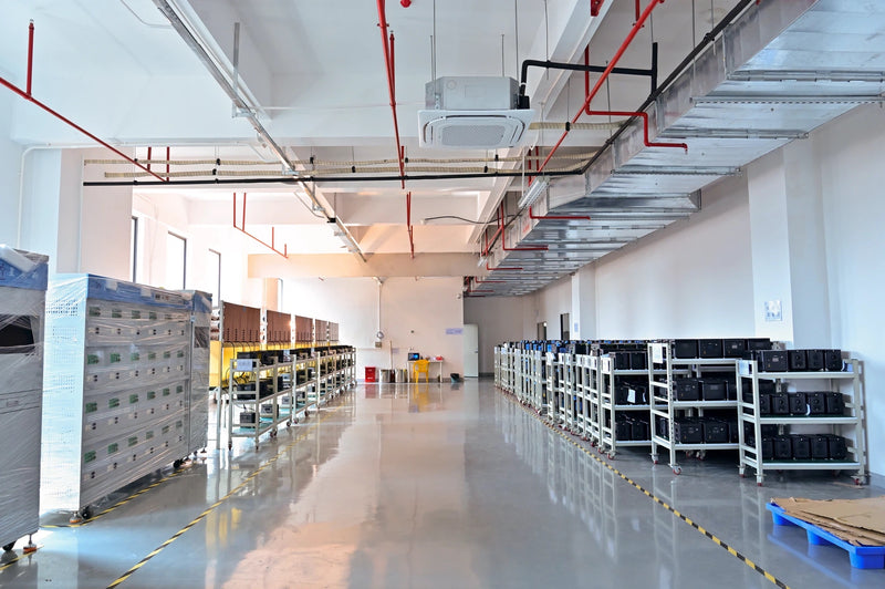 iFORWAY aging test racks with power stations under burn-in