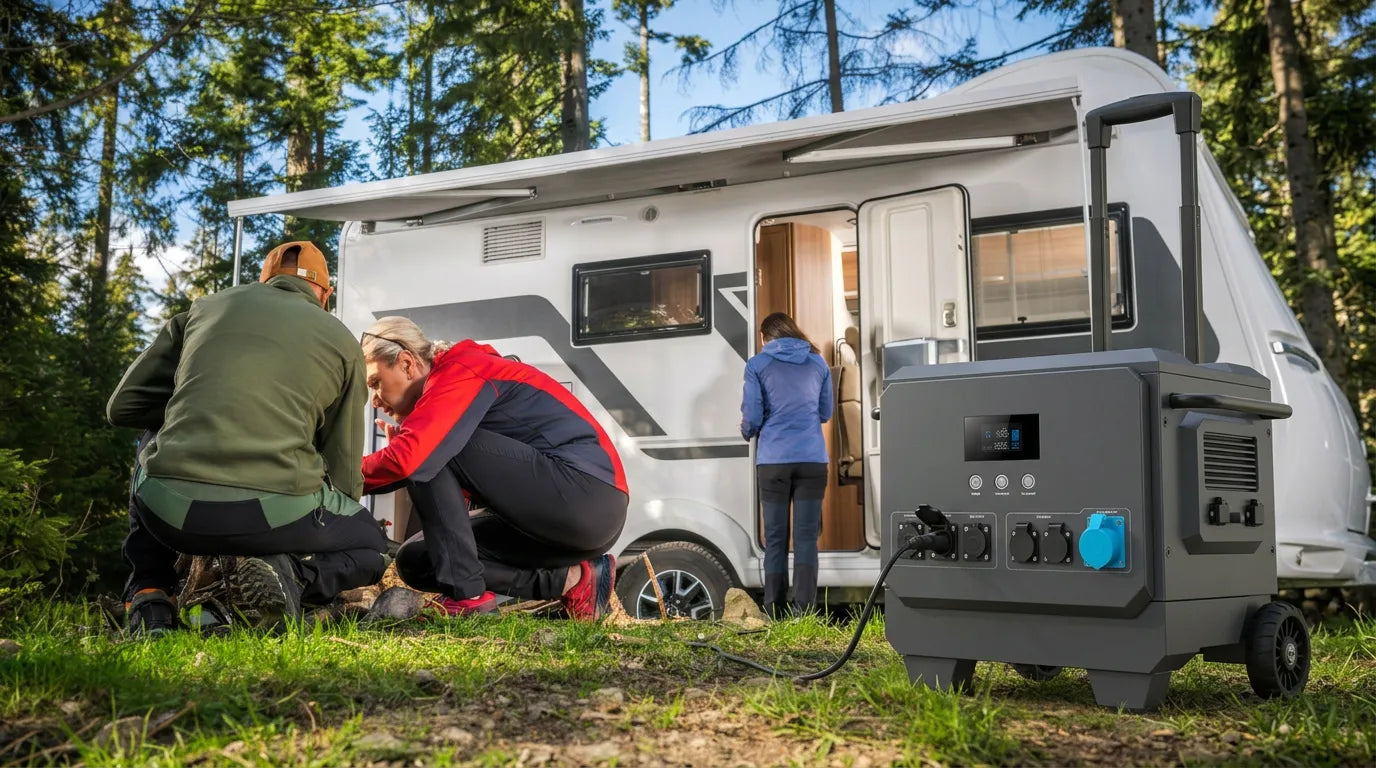 iFORWAY wheeled portable power station for RV camping and off-grid power